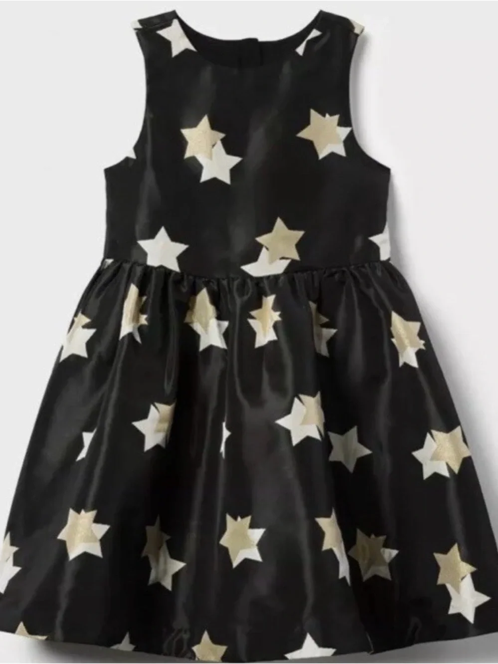 Gymboree Girls Black Party Dress with Gold Star Embellishments 10